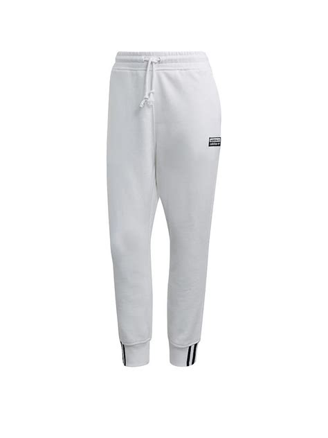 adidas jogginghose mit bündchen weiss|Weiße Jogginghosen .